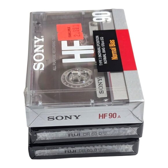 Lot 1 X Sony Hf 2 X Fuji Dr Blank Audio Cassette Tapes 90 Min 60 Min New Sealed - Picture 9 of 9